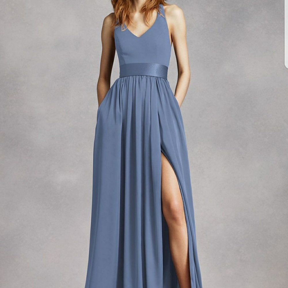Vera Wang Bridesmaid Dress - Steel Blue